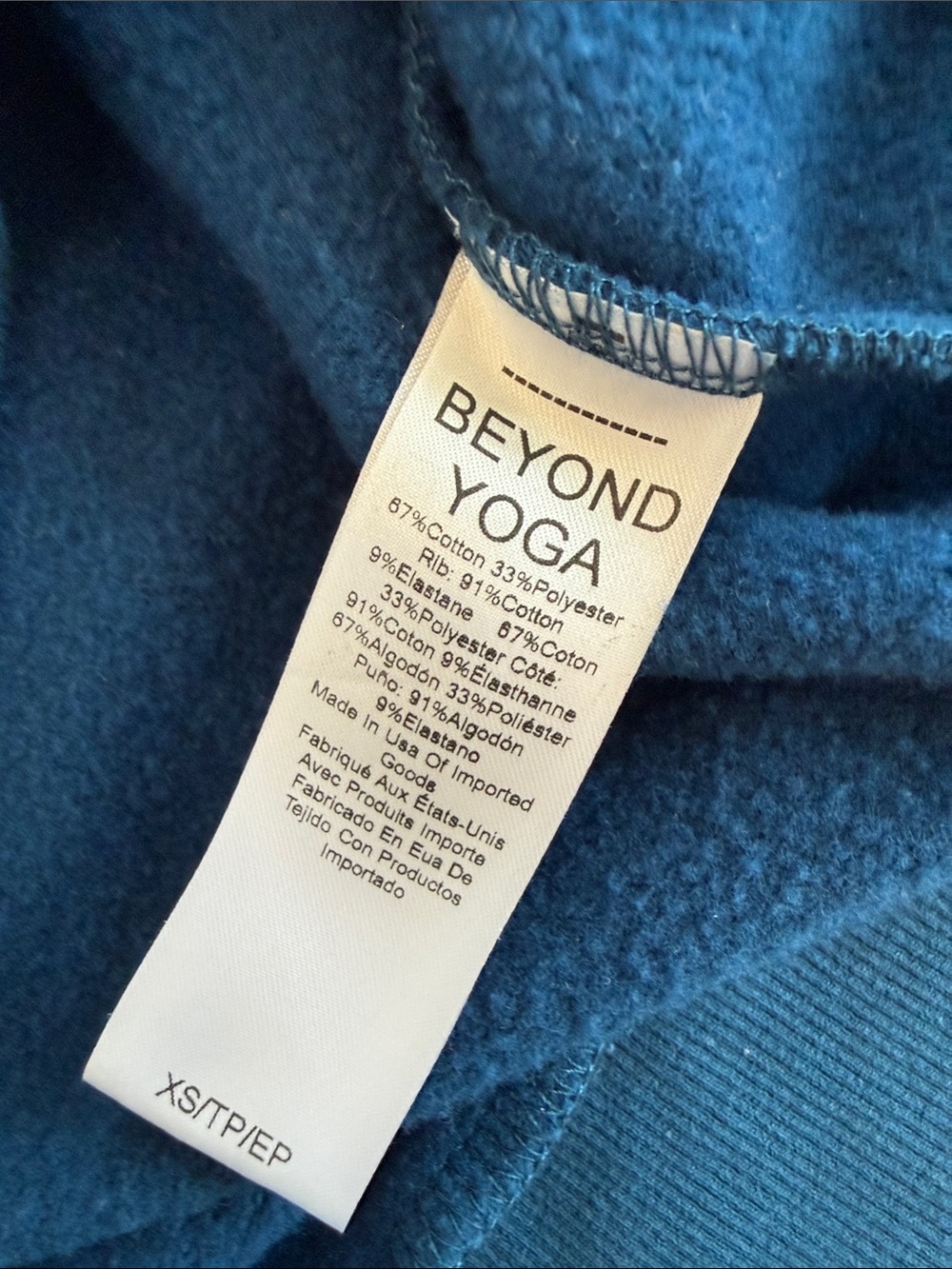 Beyond Yoga Uplift Teal Cropped Long-Sleeve Pullover Top Size X-Small - Picture 12 of 12